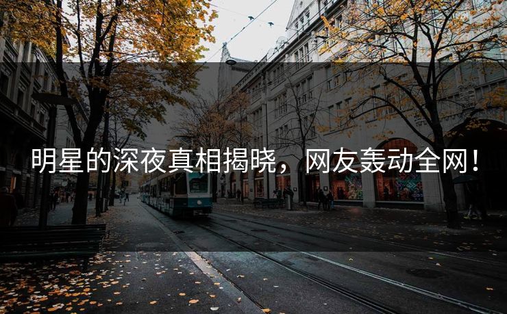 明星的深夜真相揭晓,网友轰动全网! 明星的深夜真相揭晓,网友轰动全网!